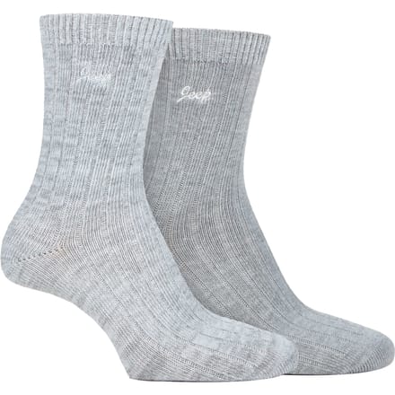 Dames Wandelsokken | Jeep | 2-Pack Hoogwaardige Polyester Hardloopsokken - Slate / Wit