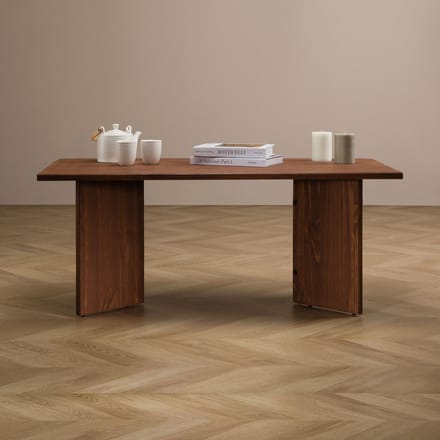 Salontafel MESA van massief hout – donkerbruin