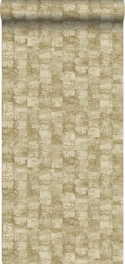 Origin Wallcoverings behang met structuur khaki groen - 53 cm x 10.05 m - 347364