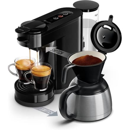 Koffiezetapparaat met pad - PHILIPS - SENSEO - HD6592/65 - Switch 2-in-1 pad & filter - Zwart