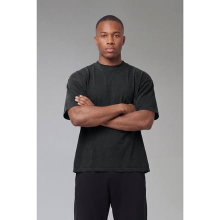 One More Rep Gewassen Oversized Verlengde Hals T-shirt | Black | Size Medium