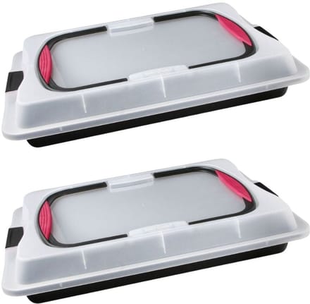Set van 2 Kookplaten 42 x 29 cm met deksel Zenker Special To Go