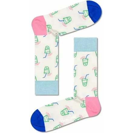 Happy Socks Lemonade Sock - ranja met een rietje - Unisex - Maat: 41 - 46