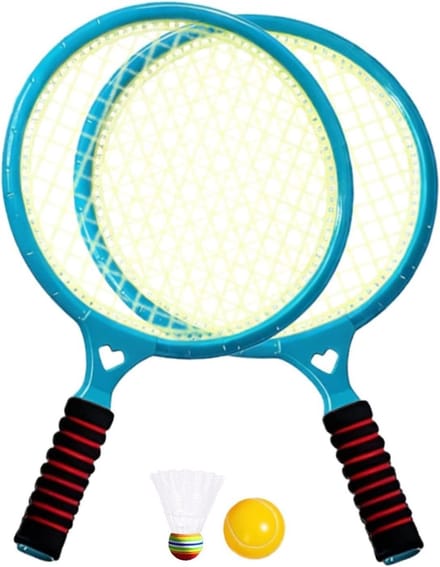 Kinder badmintonset - Sportspel racket - Buiten spelen - Comfortabele grip - 45 cm pakket - Multicolor