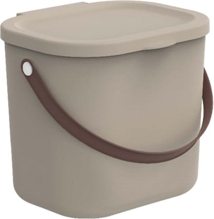 Rotho - Opbergcontainer / Voorraadbus met deksel 6L - Gerecycleerd plastic BPA Vrij - Cappuccino
