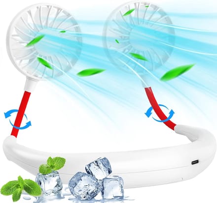 Draagbare Nekventilator met 3 Snelheden - USB Mini Ventilator voor Reizen en Outdoor