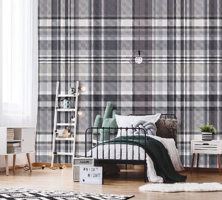 INGK Behang - Thomas - check grey