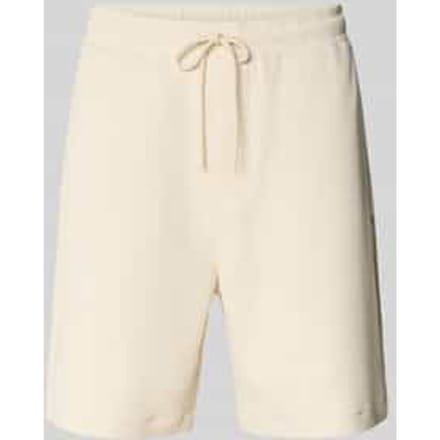 Sweatshorts in met plissés look met elastische band