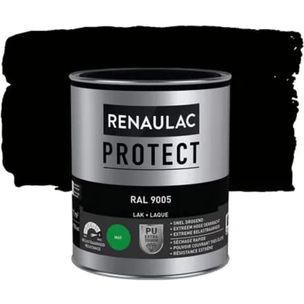 Renaulac Houtlak Binnen Protect - Gitzwart - Mat - 750ml