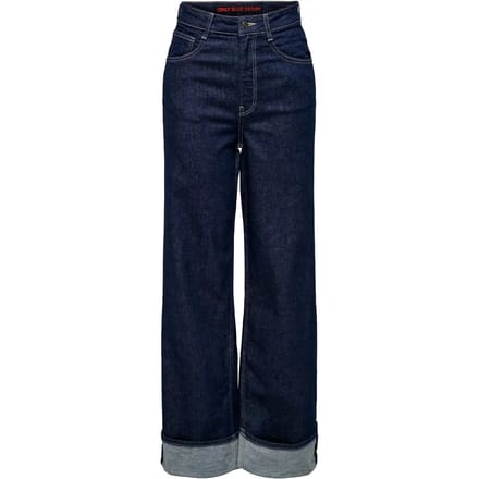ONLY - ONLMERCER HW WIDE FOLD UP RED DNM REA - Dames - Jeans