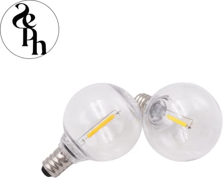 SEPH® Led lichtbronnen E12 voor 7,5 en 15 meter lichtsnoer - 2 stuks - E12 fitting - Glas - LED