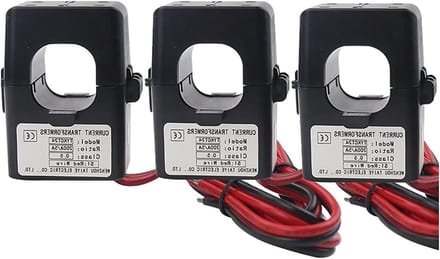 Stroomtransformator Set - CT Sensor - Stroom Meting - Zelfsluitende Structuur - 24MM Opening - Zwart