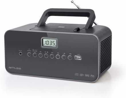 Draagbare CD-speler met Radio, USB en MP3-weergave (Netstroom/Batterij)