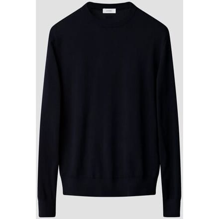 Eton Trui Luxury Extrafine Merino Crew Neck Navy / male