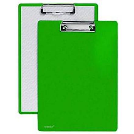 Klembord A4, clip met beschermende plastic hoeken, PP, groen