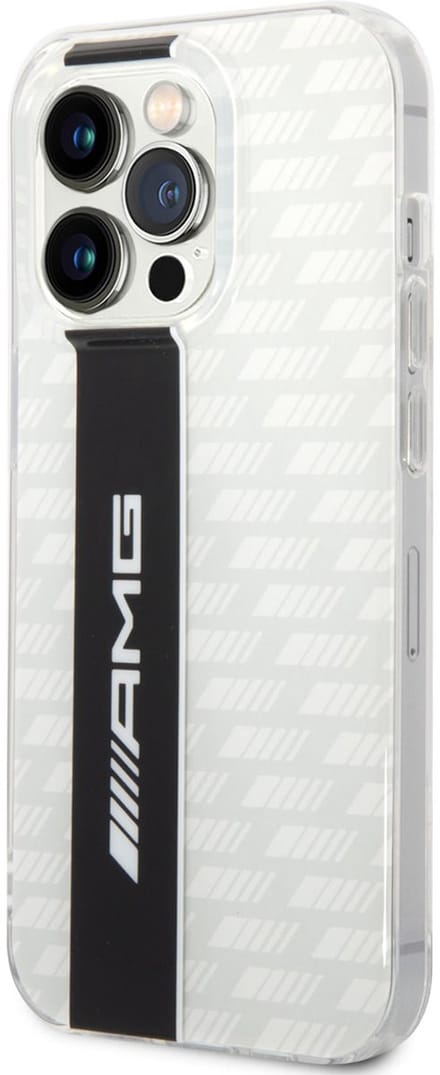 AMG iPhone 14 Pro Back cover case - Double Layer - Carbon Pattern - White