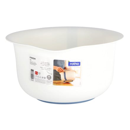 Rotho -Beslagkom - Mengkom - 4 L - Fresh - Horizon - Wit met blauw