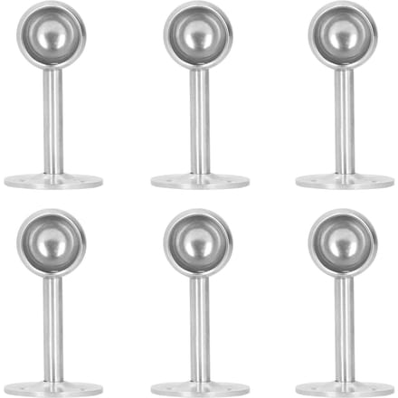 6 Stuks Flens Socket Roestvrij Staal Gordijnroede Beugels Kledingkast Stanghouder Hardware Fitting22