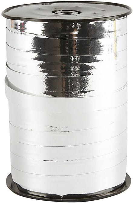 Krullint, b: 10 mm, zilver metallic, 250 m