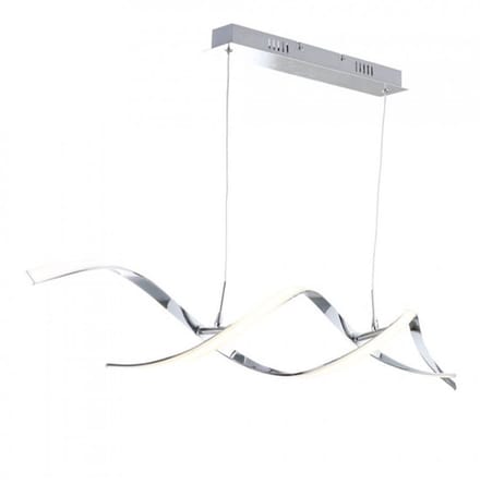 Kosilum - Galba - Hanglamp - Zilver/Chroom - Metaal en aluminium