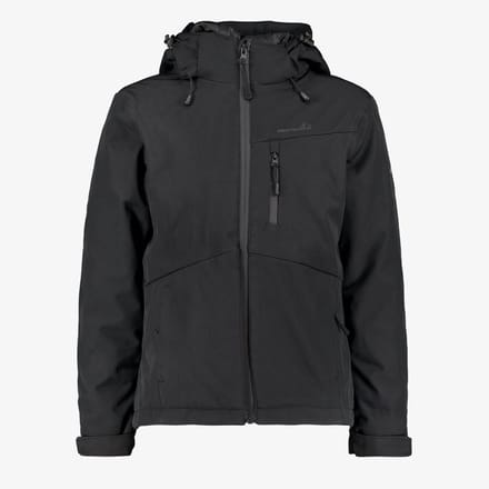 Mountain Peak gewatteerde kinder softshell jas zwart - Maat 122/128