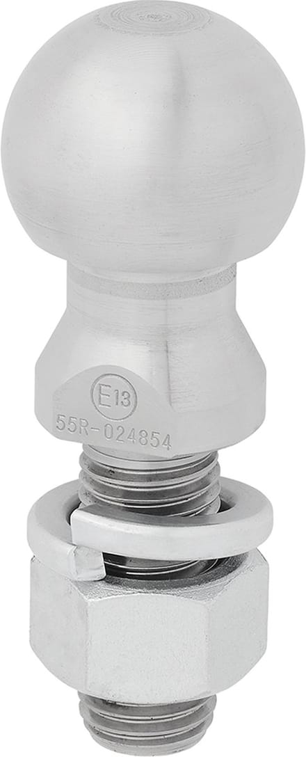 ProPlus Trekhaakkogel Recht - M24 x 55mm - E13-gekeurd - Bumper Trekhaak - Koppelkogel - Wit