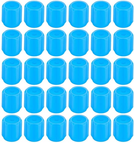 Dailygoods- Ventieldop 30 Stuks - Luminous Ventieldoppen - Dustproof - ABS Materiaal - Blauw - Verbeterde Zichtbaarheid - Ventildeksel