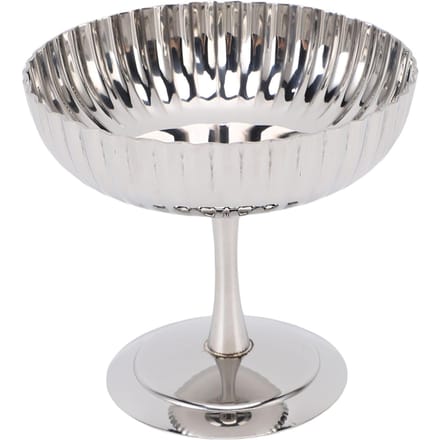RVS IJscoupes Hoge Voet Dessertkommen Hoge Voet Bekers voor Pudding Snacks Frozen Yoghurt Vertical pattern cup white