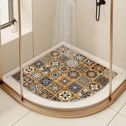 Hoekdouchemat - Antislip mat - Veilig douchen - Snelle afwatering - 80x80cm - C