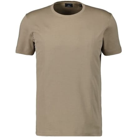 Ragman T-Shirt Uni Solid Round Neck Pima Cotton Licht Beige / male