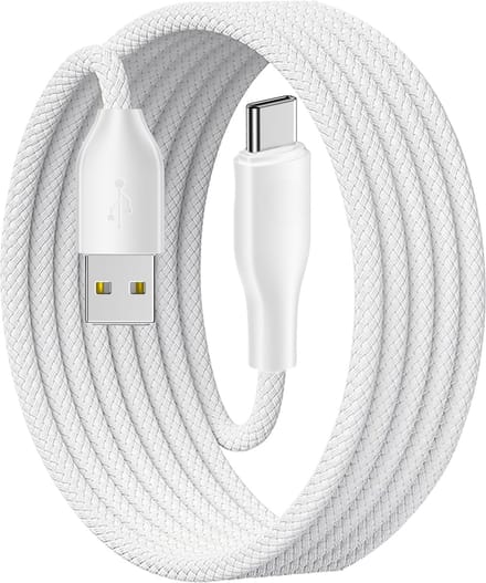 USB A naar USB C Kabel - 2 Meter - Nylon - Geschikt voor Android Auto en Apple CarPlay ( iPhone 15 en iPhone 16 )
