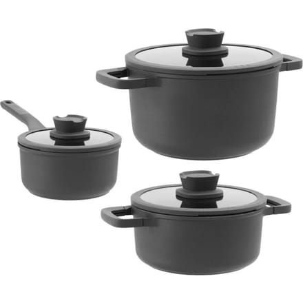 BergHOFF Pannenset leo stone 3 delig downdraft