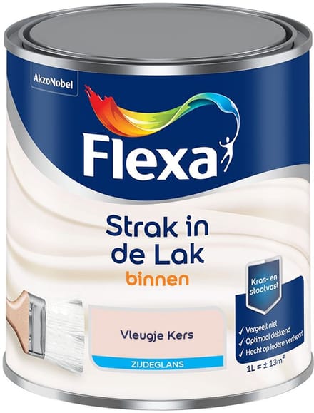 Flexa - Strak In De Lak Binnenlak Zijdeglans - Vleugje Kers - Mengverf - 1 L