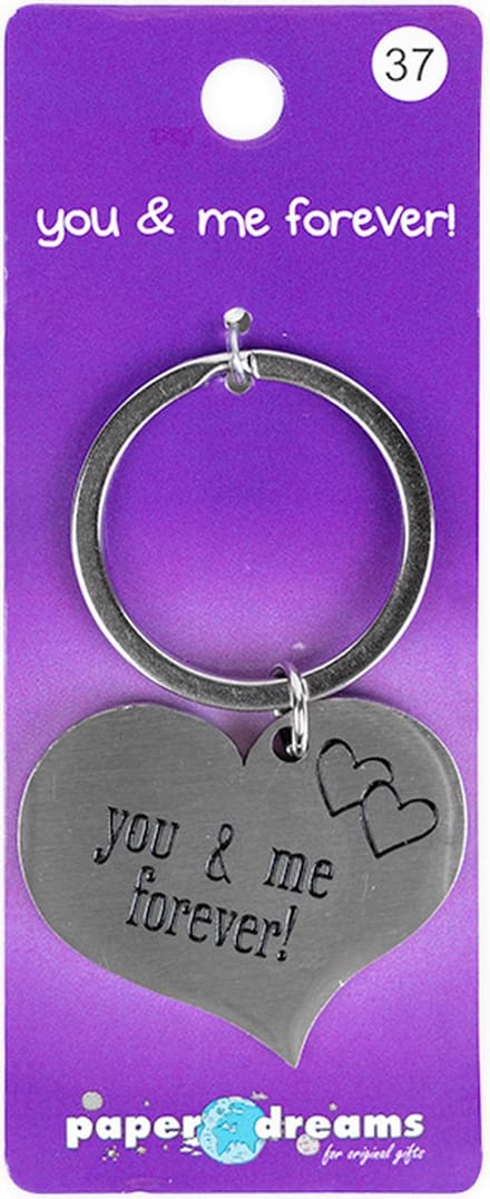Hart sleutelhanger - You & me forever
