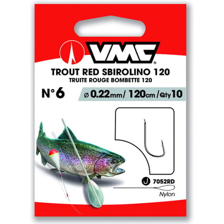 Haak VMC Trout Red Sbirolino 200 (x10)