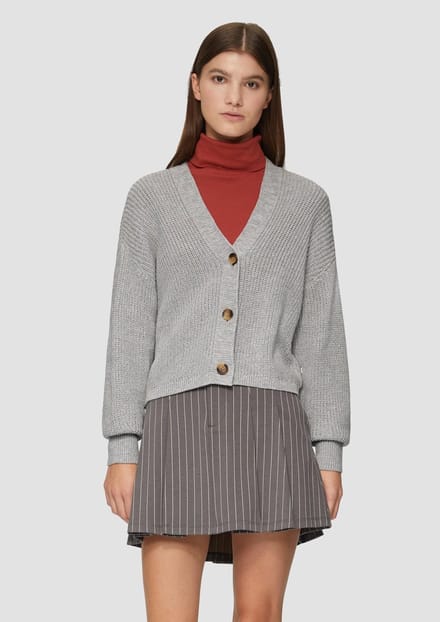 Vrouwen gebreide wolmix cardigan QS