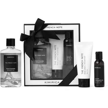 Kimirica Coffret Cadeau boîte cadeau de luxe lavande pour Hommes & Femmes Ensemble de 3 black