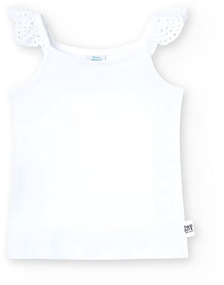 Boboli 438140 Mouwloos T-shirt Wit 16 Years Meisje
