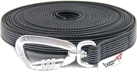 Hondenriem - Sleeplijn Trainingslijn - Hondentraining Buiten - Antislip Rubberdraad - 15 meter - Zwart