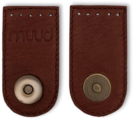 MUUD Dede Handgemaakt leren druksluiting 7,5 x 4 cm