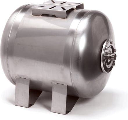 Varem expansievat, horizontaal, voordruk 2 bar, rvs, 1", 100 liter