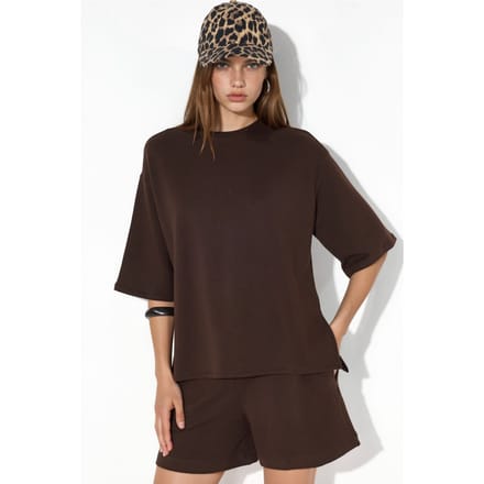 Dames Losse Crew Neck T-shirt