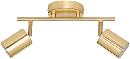 Atmosphera Wandlamp / plafondlamp Vico - D10 x H17 cm - metaal - goud - 2 lichtbronnen