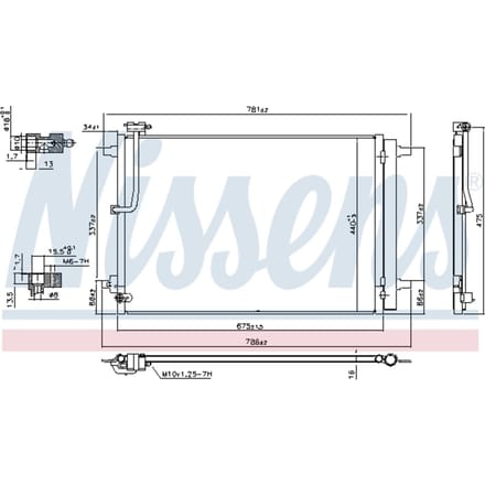 Condensator, airconditioning NISSENS 941077