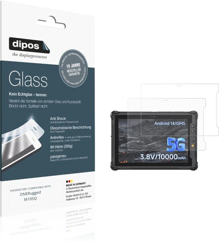 dipos – 2x Matte Pantserfolie geschikt voor ONERugged M105Q | 9H Screenprotector