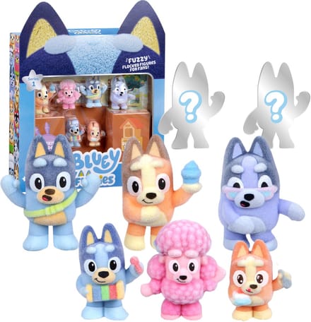 BLUEY - Bluey Fuzzies - Deluxe Speelfigurenpakket (8 speelfiguren)