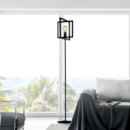 Searchlight Vloerlamp Squares, zwart