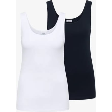 Basic top met ronde hals in een 2-pack