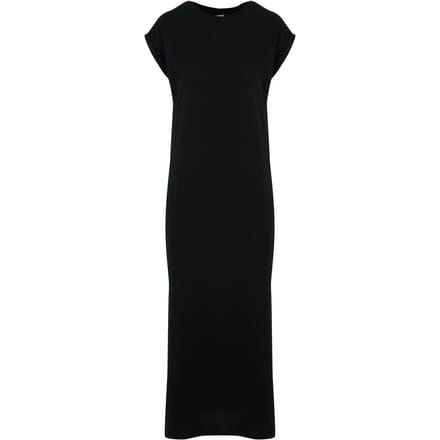 Urban Classics - Viscose Extended Shoulder Lange jurk - S - Zwart