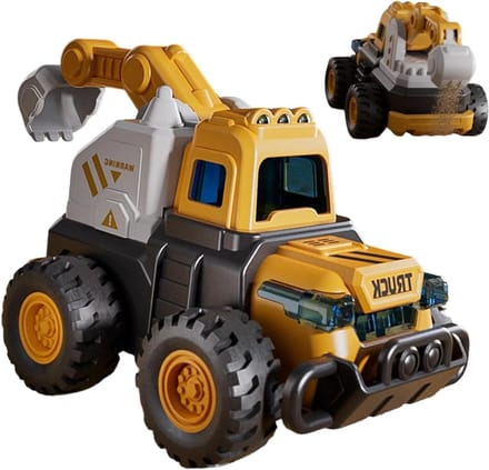 Bouwtruck Speelgoed - Graafmachine Zandbak - Buiten Spelen - Beweegbare Gewrichten - 12 x 8 x 16 cm - Graafmachine
